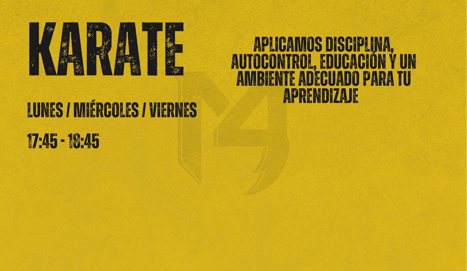 Horario Karate M4RTIAL